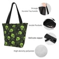thumbnail image 4 of Pofeuu Skulls And Cobwebs Print Women Fashion Shoulder Handbags Top Handle Satchel Bags Tote Shoulder Shopping Bag Stylish Canvas Tote Bag, 4 of 6