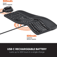 thumbnail image 6 of Meetion Ergonomic Split Keyboard and Vertical Mouse, Wireless with Wrist Rest, Rechargeable for Windows/Mac - Black, 6 of 9