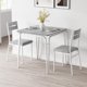 thumbnail image 3 of QinaQin Juego de comedor para 2 personas de 29.1 pulgadas, con mesa y 2 sillas tapizadas, cubierta MDF gruesa y estilo farmhouse, ideal para cocina o departamento, 3 of 7