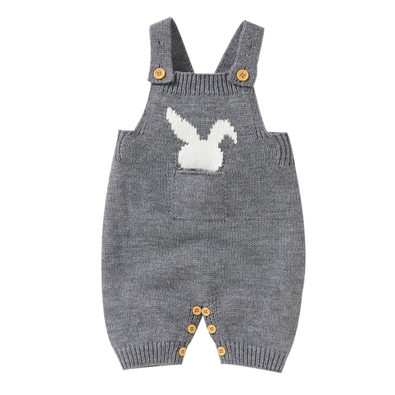KVPLBQFD Sweatsuits for Girls 10-12 Baby Toddler Girl Onesies Knit Romper Cotton Sleeveless Strap Boy and Girl Bunny Pattern Sweater Clothes Baby Jumpsuit 18month Girl Clothes