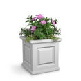 thumbnail image 3 of Mayne Nantucket 16" x 16" x 16" Square White Self Watering Plastic Planter, 3 of 16