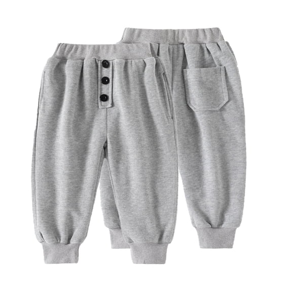 Godderr Baby Kids Boys Fall Cotton Sweatpants with Pockets Sweat Pants Toddler Solid Colors Jogger Pants Trousers for 2-10 Years