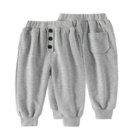 

Godderr Baby Kids Boys Fall Cotton Sweatpants with Pockets Sweat Pants Toddler Solid Colors Jogger Pants Trousers for 2-10 Years