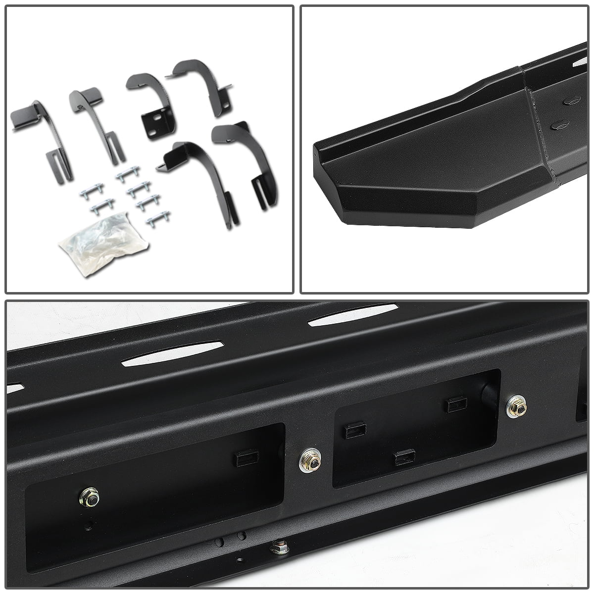 DNA Motoring 5.5" Black Side Step Nerf Bars Running Boards for 2009-2020 Dodge Ram Quad Cab
