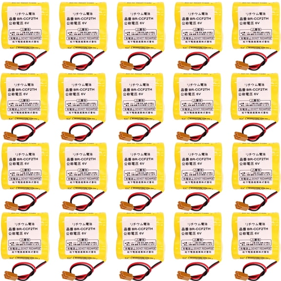 20Pcs  BR-CCF2TH Battery BR-C 6V 5000mAh BRCCF2TH Battery For Fanuc PLC BR-CCF2TH