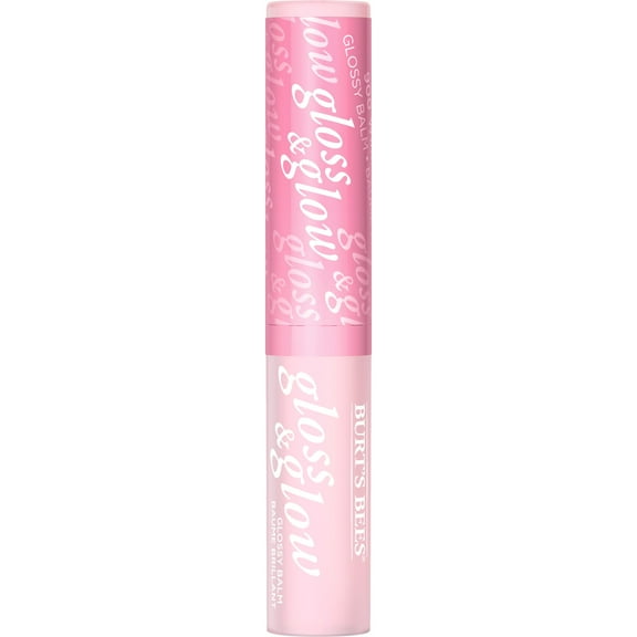 Burts Bees Gloss and Glow Glossy Balm, 100% Natural Origin, Winning in Pink, 1 Tube
