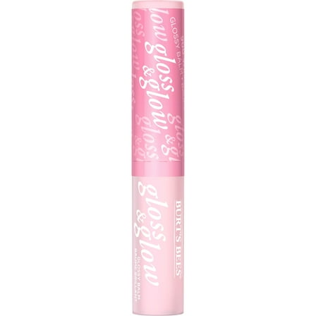 Burts Bees Gloss and Glow Glossy Balm, 100% Natural Origin, Winning in Pink, 1 Tube