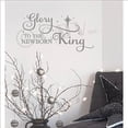 thumbnail image 3 of Glory To The Newborn King Christmas Vinyl Lettering Wall Decal Jesus Decor Christmas Decals - Size: 12"H x 22"L - Color:  Metallic SIlver, 3 of 5