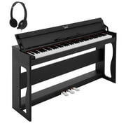 Glarry 88 Key Digital Piano Weighted Keyboard Piano for Beginner, Black