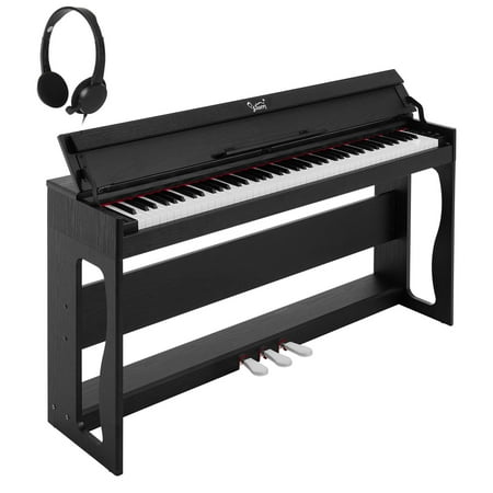 Glarry 88 Key Digital Piano Weighted Keyboard Piano for Beginner, Black