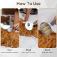 thumbnail image 5 of Euqvunn Cat & Dog Grooming Brush – Self-Cleaning Slicker Brush for Shedding, Removes Loose Fur & Tangles, Gentle & Skin-Friendly, Perfect for All Coat Types – Gray, 5 of 14