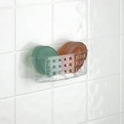 Bath Bliss Medium Suction Cup Plastic Shower Organizer, Clear