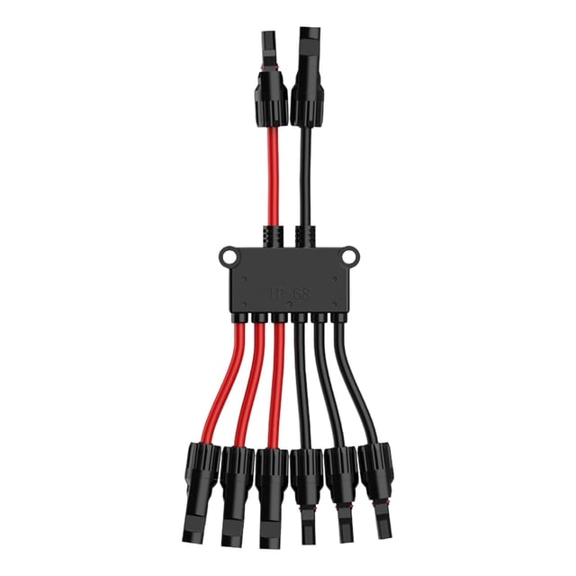 Mornei Solar Panel Y Branch Connector Easy Installation Accessories Replace Adapter 2 in 6 Out