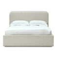thumbnail image 2 of Ziya King Size Bed, Cream Boucle Fabric Upholstery, Curved Panel Headboard, 2 of 5