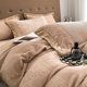 thumbnail image 2 of Xiao Hua Juego de sábanas, juego de sábanas y fundas de almohada, juego de cama individual, ropa de cama de hotel, decoración del hogar (marrón), 2 of 4