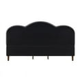 thumbnail image 3 of Arched Upholstered King Platform Bed in Gray Velvet, 3 of 6