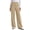 Khaki, variant on Wide Leg Pants Woman Stretchy Waffle Knit Work Pants High Waisted Dress Pants Business Casual Trousers