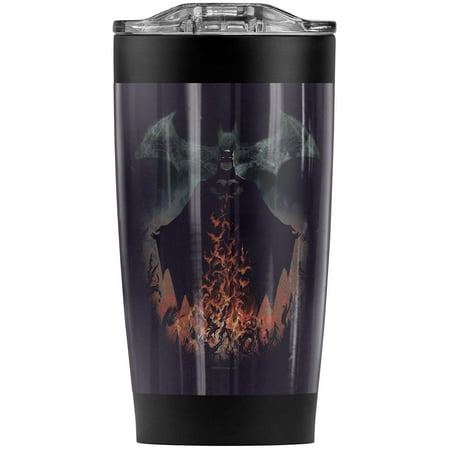 

Batman Smoke & Fire Stainless Steel Tumbler 20 oz Coffee Travel Mug/Cup Vacuum Insulated & Double Wall with Leakproof Sliding Lid | Great for Hot Drinks and Cold Beverages