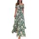 thumbnail image 5 of Vestido largo de una línea para mujer vestido de retazos con estampado floral vestido de playa de verano, 5 of 8