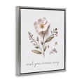 thumbnail image 2 of Stupell Industries Shabby Chic Pressed Flower Wash Worries Away Gray Floating Frame Canvas Art, 25 x 31, by Lettered and Lined, 2 of 8