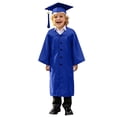 thumbnail image 6 of WEIGFI Toddler Girls Boys Kindergarten Graduation Outfits Cap And Gown With 2026 Tassel Set Preschool Performance Formal Photo Wear Relaxed Beach Sets,Blue,8-9 Years, 6 of 9