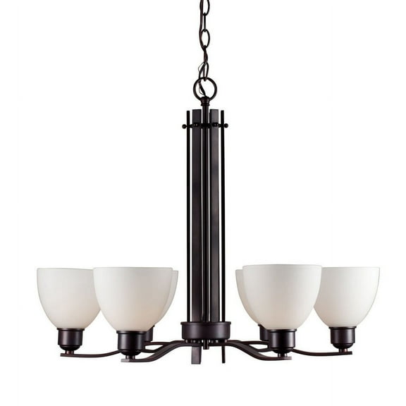 Forte Lighting 2644-06 6 Light 28" Wide Chandelier - Bronze