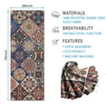thumbnail image 2 of Multicolor Ethnic Geometric Pattern Hot Yoga Mat Towel Non Slip for Hot Yoga - Quick-Drying Yoga Mat Cover with 4 Corner Pockets with Travel Bag - Hot Yoga Towel Non Slip 70"x26", 2 of 6