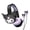Kuromi, variant on Hello Kitty 2-in-1 Wireless Bluetooth Headphones with Wired Earbuds - Foldable, Adjustable & Padded Headband, Onboard Controls, Squishy Ear Cups, Aux Cable Connectivity, Handsfree Calling
