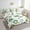White Green, variant on Kawaii Mushroom 7 Piece Bed in a Bag Twin Comforter Set, Cartoon Eyes Moon Print Bedding Sets For Teens, Cute Fungus Plant Soft Bed Comforter Sets, Leaves Botanical Sheets Set