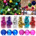thumbnail image 2 of 24 piezas de bolas de Navidad de 3 cm, bolas para árbol de Navidad, decoración navideña, decoración para fiestas, color dorado, rosa, champán y rojo, regalo de Año Nuevo, 2 of 6