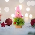thumbnail image 4 of Tnobhg 4Pcs Mini Christmas Tree Realistic Exquisite Workmanship Wooden Base Christmas Tree Ornament for Party Home Decor, 4 of 8
