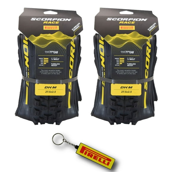 Pirelli Scorpion Race DH M (27.5" x 2.5) Mountain Bicycle Tire, Versatile Downhill Tire for Mixed Terrains, Tubeless Ready, SmartEVO DH, DualWALL, 60TPI (2 Pack)