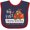 Navy and Red, variant on Inktastic My 1st Thanksgiving Cute Turkey Boys or Girls Baby Bib