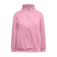 thumbnail image 3 of Fancifize Sweatshirts for Women Half Zip Long Sleeve Fleece Pullover Top Cute Oversized Outfits Fall Winter Trendy Clothes with Pocket, 3 of 5
