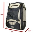 thumbnail image 3 of Baseball Backpack with Cleat/Shoe Compartment | Large Capacity | 19.5" T x 14" W x 7.5" D | Holds 4 Bats | External Helmet Storage | 3 Extra Zipper Pockets for Sunglasses, Seeds, Gum, Cell Phone, 3 of 8
