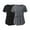 Dark Gray, variant on Maternity Shirts for Women Breastfeeding Crew Neck Short Sleeve Top Pleated Casual Loose Tee Pregnancy Clothes