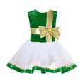 thumbnail image 3 of YONGHS Kids Girls Christmas Santa Claus Costumes Figure Ice Skating Dance Leotard Dress Green 6, 3 of 6