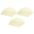 thumbnail image 1 of 3 Piezas Grandes y Altas Cubiertas para Alimentos de Malla de 17" para Exteriores, Cubiertas Protectoras Colapsables para Alimentos, Amarillo, 1 of 6