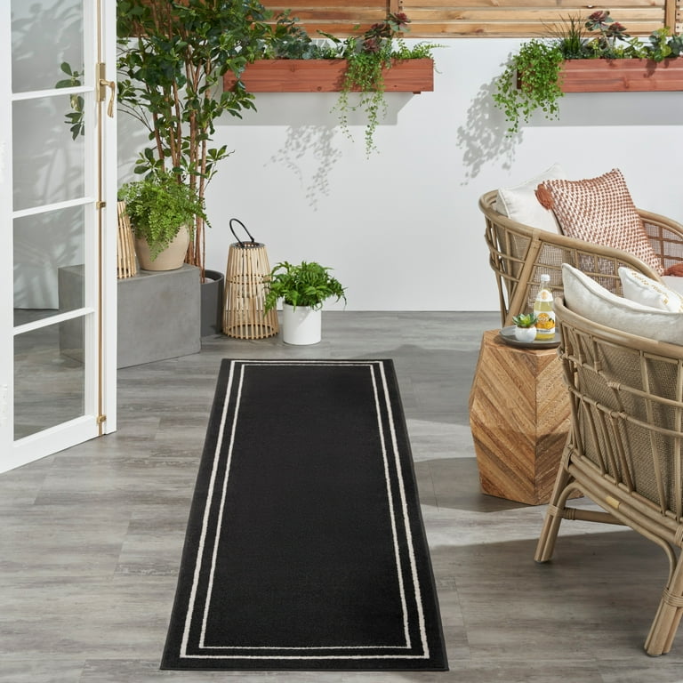 Ivory and Blue Round Striped Indoor Outdoor Area Rug Ivory and Blue Round Striped Indoor Outdoor Area Rug