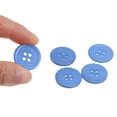 thumbnail image 4 of Uxcell 50Pcs 32L Sewing Buttons 4/5"(20mm) Resin Round Flat 4-Hole Craft Buttons for Sewing Clothing DIY, Light Blue, 4 of 5