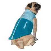 Vibrant Life Pet Jacket for Dogs and Cats: Teal Pieced Style with Reflective Trim, Size S