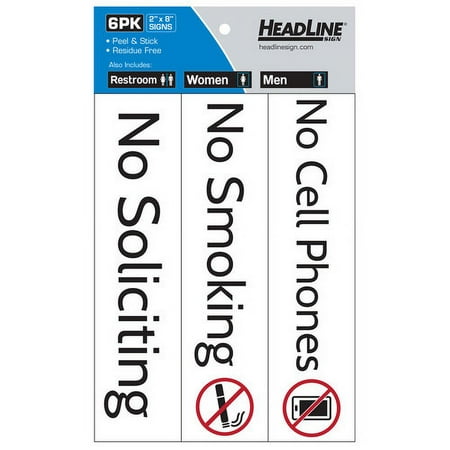 HeadLine Business Signs, 6pk