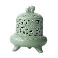 thumbnail image 3 of Quemador de incienso de cerámica hecho a mano, soporte de incienso en forma de cono con tapa, soporte para varillas de incienso para salón de té, dorm B, 3 of 8
