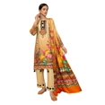 thumbnail image 1 of Pakistani Linen Salwar Kameez Indian Dresses for Women Ready to Wear 3 Pieces (3X-Large, Black & White), 1 of 6