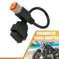 thumbnail image 2 of Unique Bargains 6Pin to OBD2 Diagnostic Scanner Adapter Cable for Harley Davidson Motorbike OBDII 16Pin to 6Pin, 2 of 6