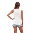 thumbnail image 3 of Womens Ladies Ribbed Thick Strap Racerback Tight Slim Fitted Sporty Workout Tank Tops White S, 3 of 9