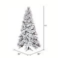 thumbnail image 3 of Vickerman 5.5' x 36" Flocked Atka Slim Artificial Christmas Tree, Unlit, 3 of 5