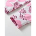 thumbnail image 6 of Baby Girl Clothes Long Sleeve Letter Tops Heart Shaped Printed Pants and Headband Outfit Set Pink 0-3 Months, 6 of 6