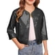 thumbnail image 1 of Cowsor Girls Sequin Jackets Glitter Varsity Bomber Sparkly Coat Party Outwear Lightweight Girls Cloth, 1 of 4