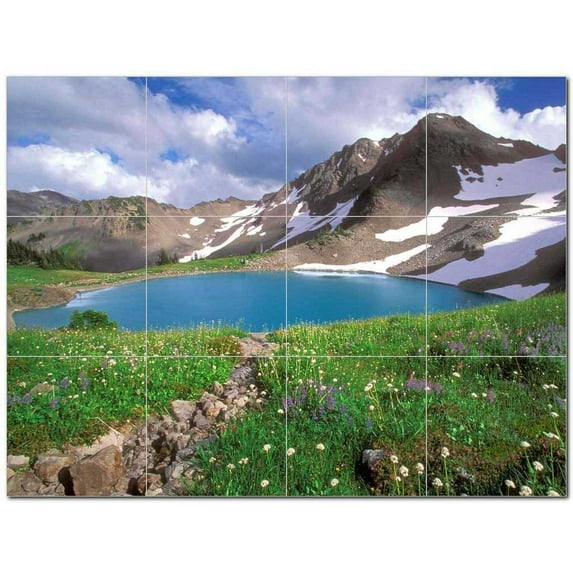Lake Scene Ceramic Tile Mural Kitchen Backsplash Bathroom Shower 405404-XL43
